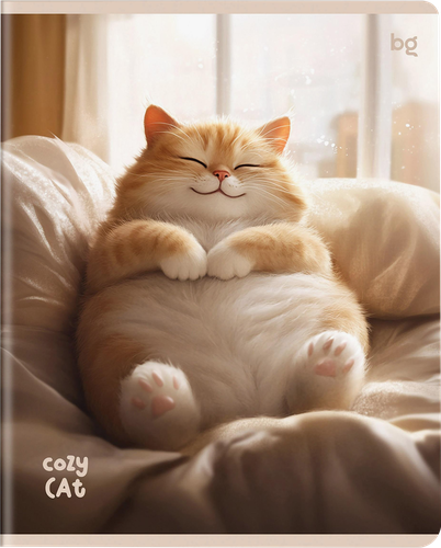 

Тетрадь BG Cozy cat 48л, А5, клетка, выборочный лак, 1 шт. в ассортименте