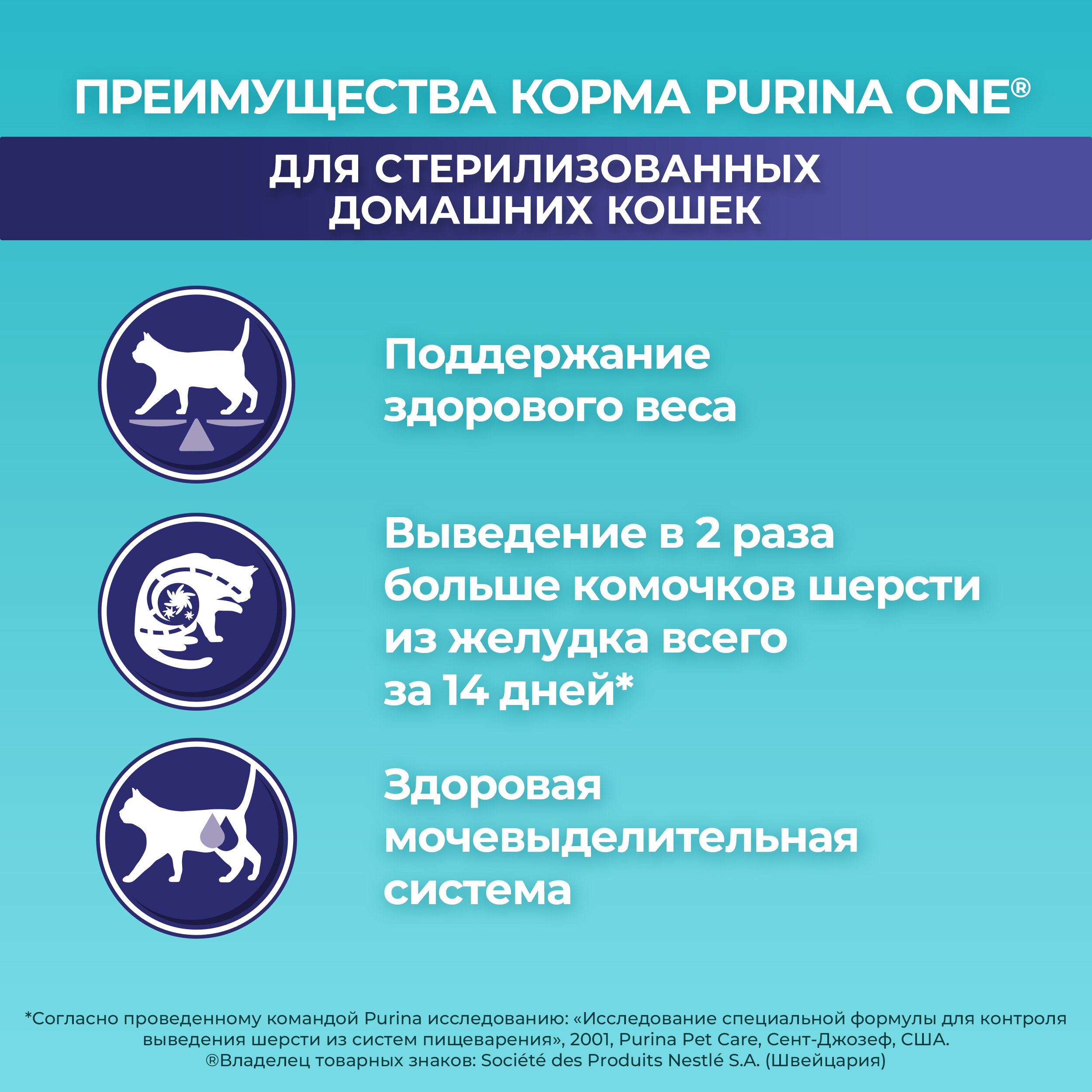 

Сухой корм Purina One® для стерилизованных кошек и кастрированных котов, живущих в домашних условиях, с высоким содержанием курицы и цельными злаками, пакет 750 г