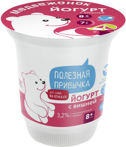 

Йогурт Медвежонок Детский с вишней 3.2% 150 г