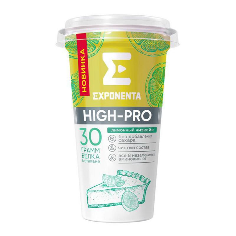 

Напиток кисломолочный Exponenta High-Pro обезжиренный лимонный чизкейк 250 г