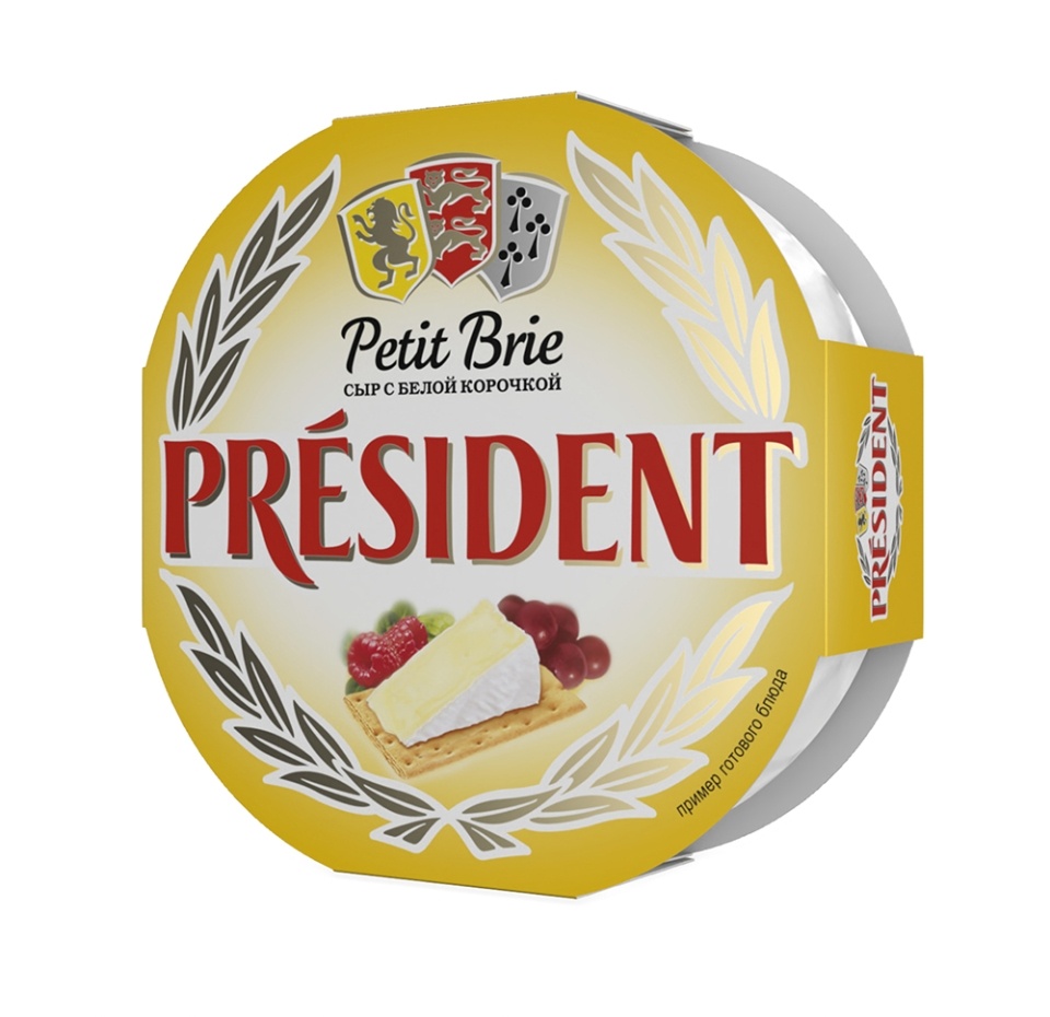 

Сыр President Petit Brie с белой плесенью 60% 125 г