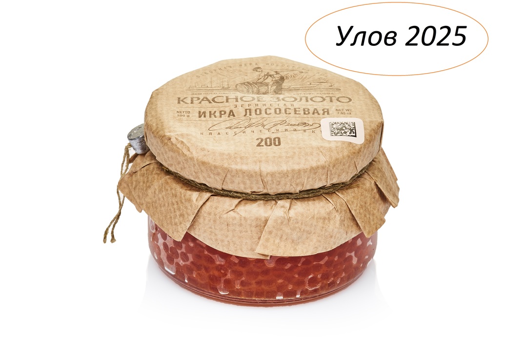 

Икра лососевая Красное Золото Горбуша тихоокеанская зернистая Новая путина 200 г