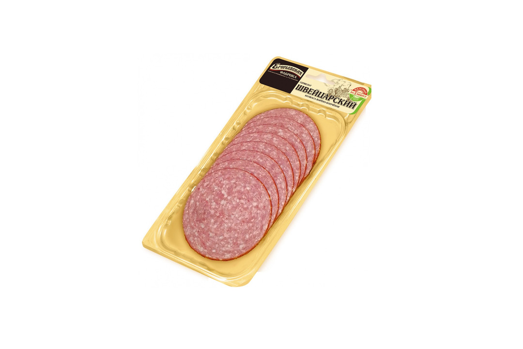 

Колбаса варено-копченая Егорьевская КГФ Швейцарский сервелат нарезка 100 г