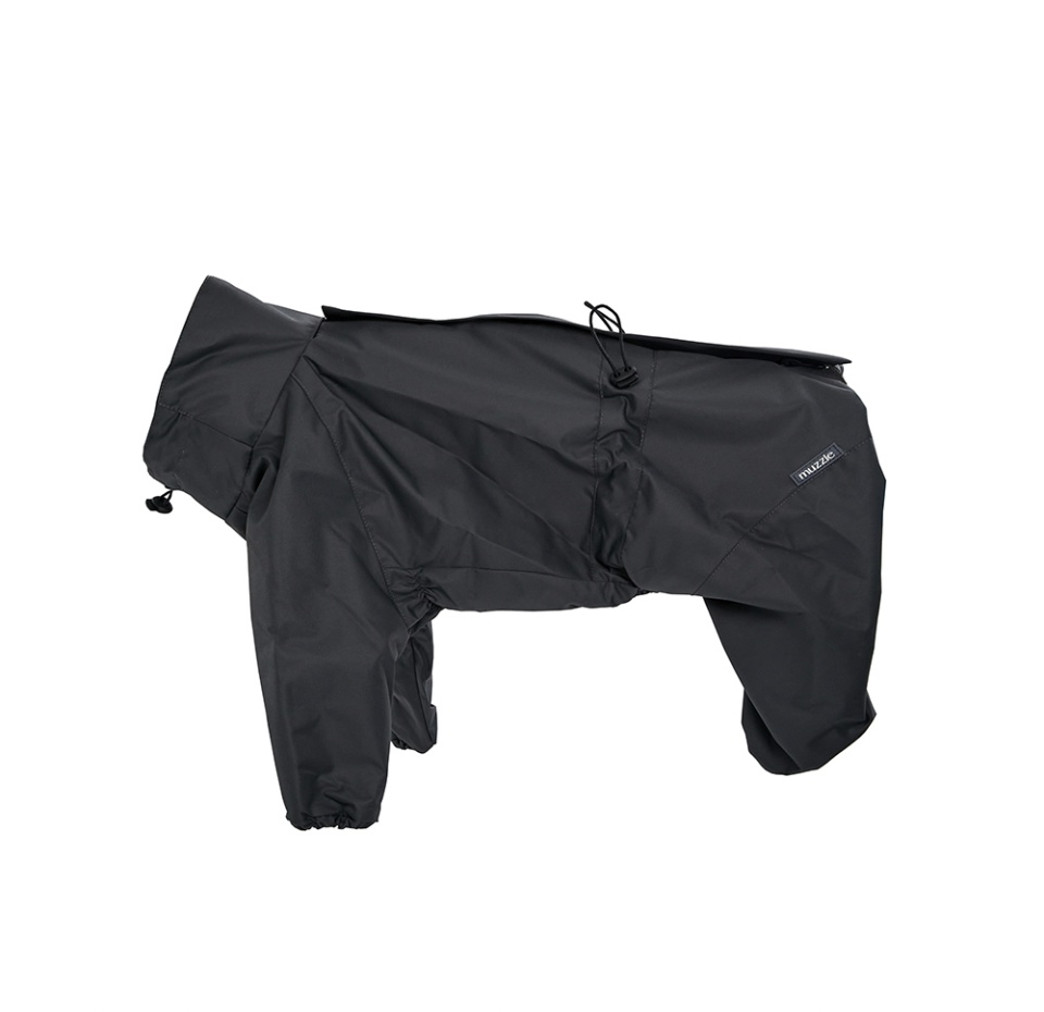 

Дождевик Muzzle демисезонный для мелких и средних пород собак, размер L, темно-серый