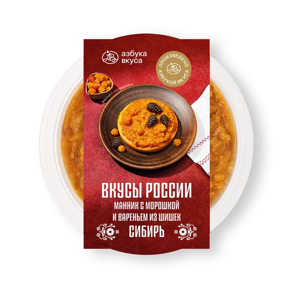 

Манник Азбука Вкуса Вкусы России с морошкой и вареньем из шишек 195 г