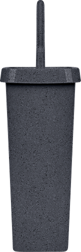 Набор для туалета Spin&Clean Stone ершик и подставка закрытая темный камень