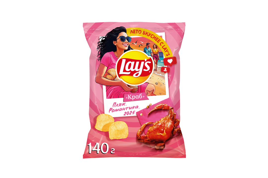 

Картофельные чипсы Lay's Краб 140 г