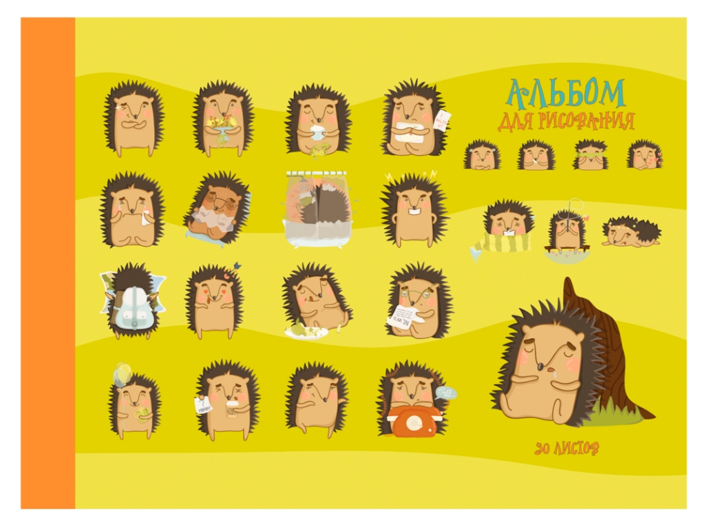 

Альбом для рисования Unnika Land Ежики 30 листов