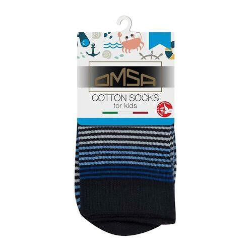 Носки детские Omsa For Kids 21P11 в полоску синие размер 27-30