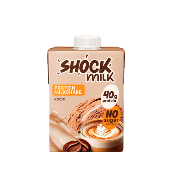 

Коктейль молочный Shock milk Кофе высокобелковый обезжиренный 480 мл