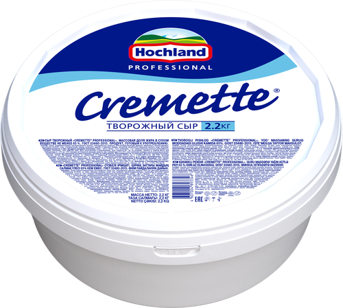 

Сыр творожный Hochland Professional Cremette 65% 2.2 кг