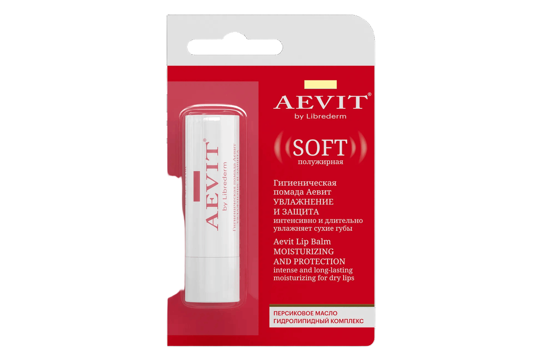 

Бальзам для губ Aevit by Librederm Soft увлажнение и защита 4 г