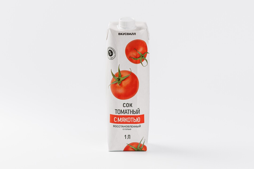 

Сок томатный с мякотью восстановленный 1 л