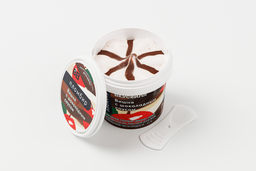 

Мороженое ВкусВилл Вишня с шоколадным соусом 85 г