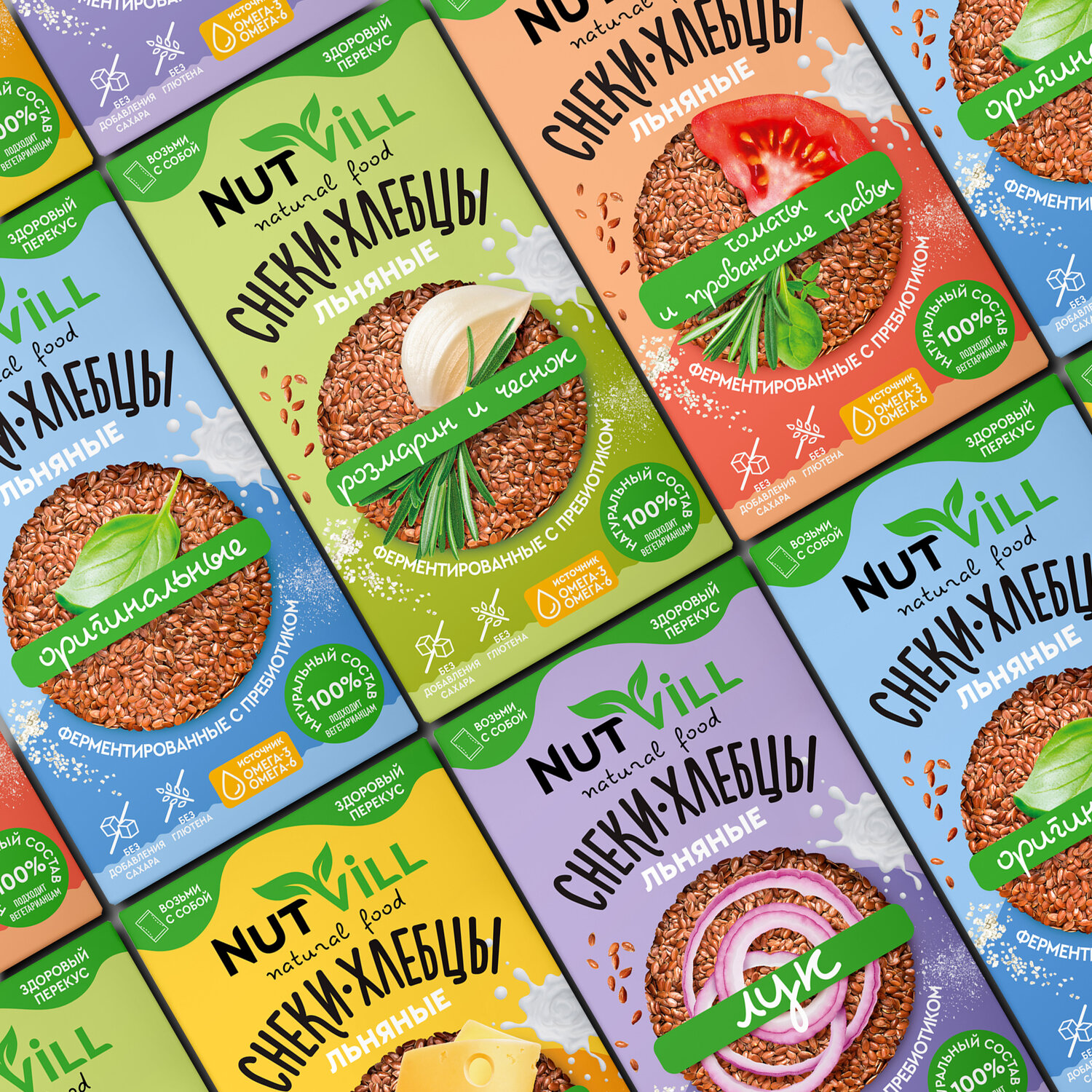 

Снеки-хлебцы льняные NutVill Со вкусом сыра без сахара и глютена 70 г