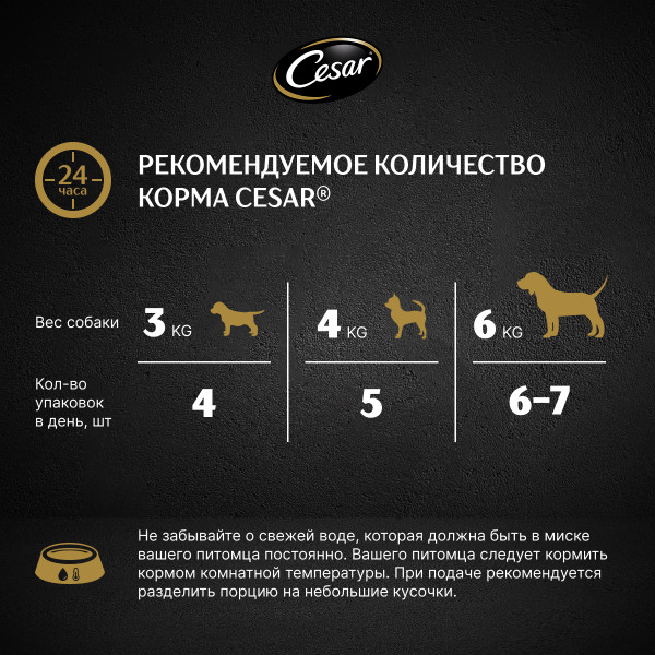 

Влажный корм Cesar с говядиной для взрослых собак всех пород 80 г