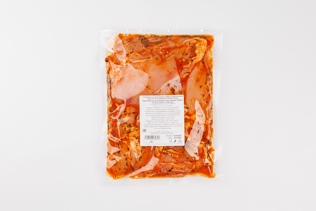 

Бедро цыпленка-бройлера в маринаде Прованс бескостное 750 г