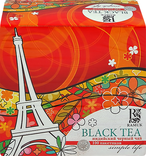 Чай Ramuk индийский черный 100 пакетиков 150 г