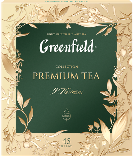 

Чайное ассорти Greenfield Премиум коллекция черного и зеленого чая 45 пакетиков 75.5 г