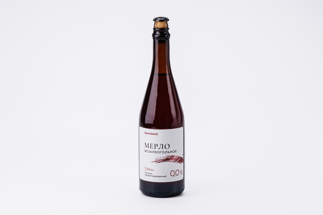

Напиток ВкусВилл Мерло безалкогольное среднегазированный 750 мл