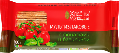 

Хлебцы мультизлаковые Хлебцы-молодцы с томатами и базиликом 100 г