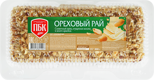 

Торт Первая бисквитная компания Ореховый рай 300 г