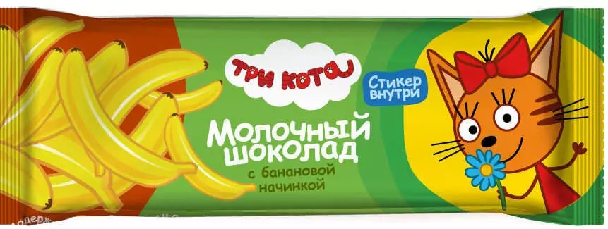 

Батончик шоколадный Три Кота Со вкусом банана 18 г