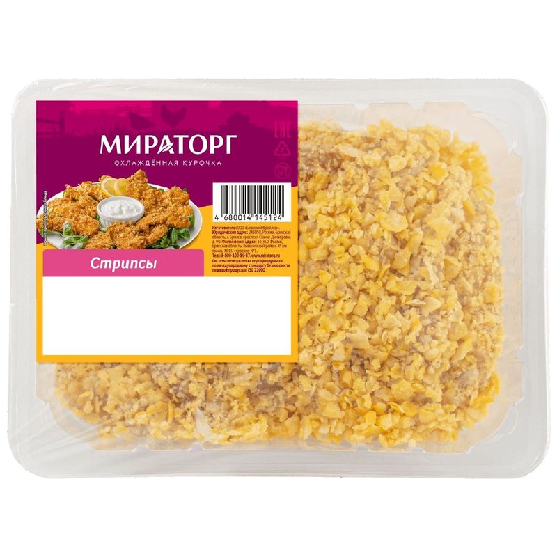 

Стрипсы Мираторг из мяса цыпленка 350 г