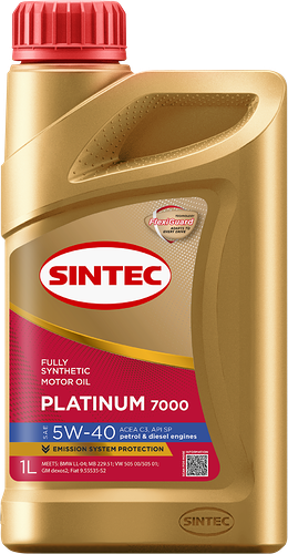 Моторное масло Sintec Platinum 7000 5W-40 C3 SP 1 л
