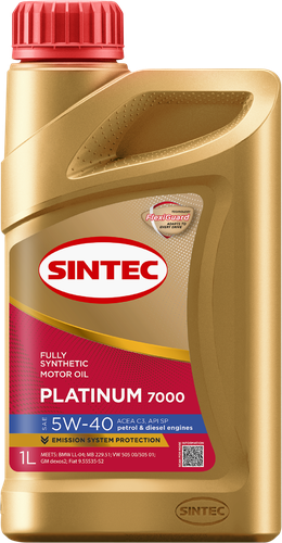 

Моторное масло Sintec Platinum 7000 5W-40 C3 SP 1 л