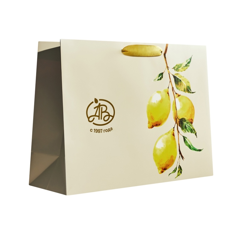 

Пакет подарочный Азбука вкуса Фруктовая коллекция Лимон L 40х30х14 см