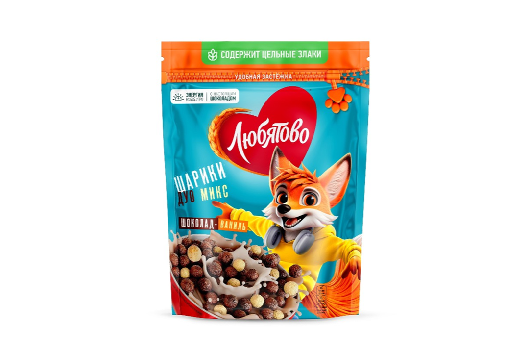 

Завтрак готовый Любятово Шарики шоколадные Дуо Микс 200 г дизайн в ассортименте