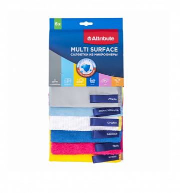 

Набор салфеток из микрофибры Attribute Multi Surface 6 шт