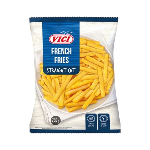 П/ф резаный обжаренный быстрозамор: картофель фри прямой 10х10 мм 750 гр