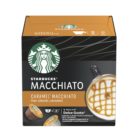 

Кофе в капсулах Starbucks Caramel Macchiato для системы Nescafe Dolce Gusto 6 порций 12 капсул