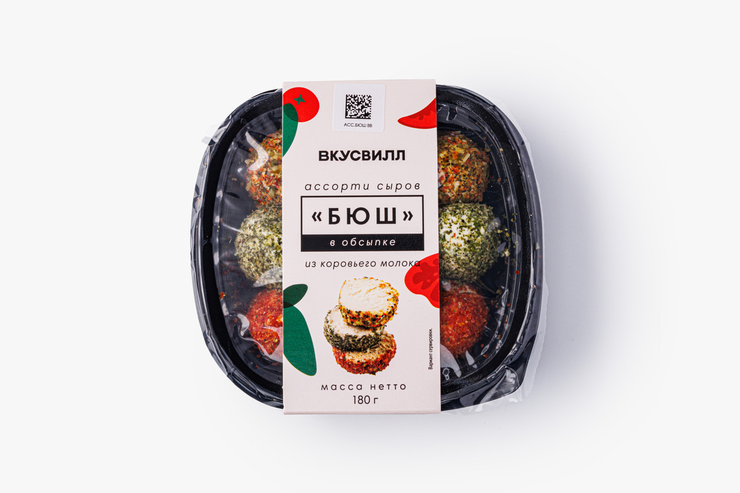 

Ассорти сыров ВкусВилл Бюш в обсыпке 180 г
