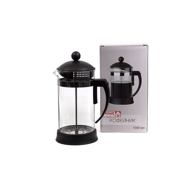 Кофейник с прессом стекло/пластмасса артWY-SP006-1000 1л