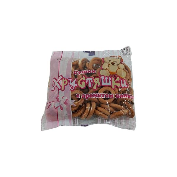 Сушки Хрустяшки с ванилином 1с ПП 240г Знатны Пачастунак