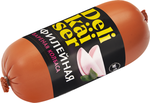 

Колбаса вареная Delikaiser Филейная из мяса цыплят, 300 г