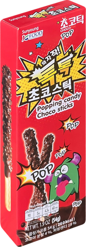 

Печенье Sunyoung Палочки шоколадные с взрывающейся карамелью 54 г