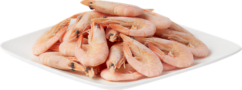 

Креветки Королевские в панцире с головой варено-мороженые вес