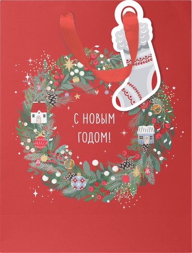 

Пакет подарочный City home Trade Мишкина клюква 19x14x9 см 1 шт. дизайн в ассортименте