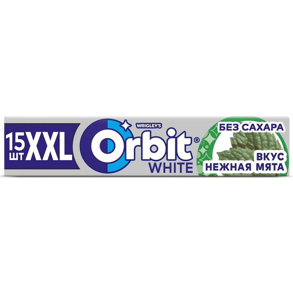 

Жевательная резинка Orbit XXL Нежная мята 20.4 г