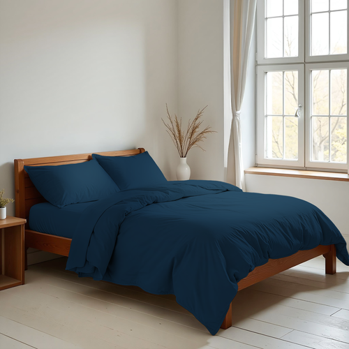 

Пододеяльник HOMECLUB 145x215см+/-3см, сатин,синий