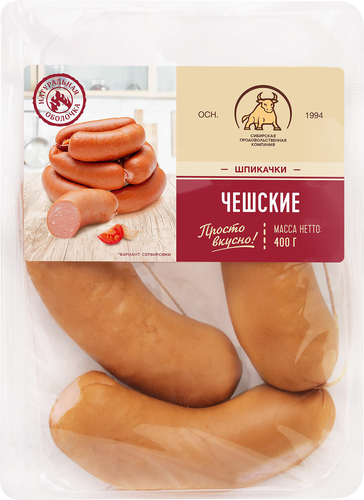 

Шпикачки Сибирская продовольственная компания Чешские 400 г