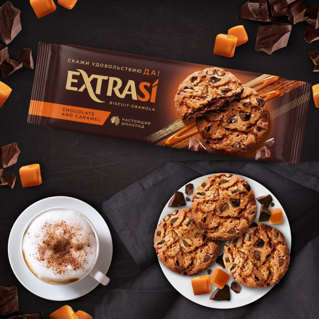 

Печенье-гранола Extrasi шоколад с карамелью 150 г