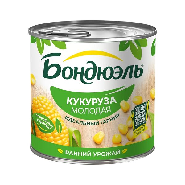 Кукуруза сладкая Bonduelle  Молодая 425мл