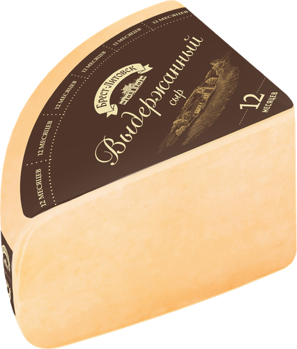 

Сыр твердый Брест-Литовск Выдержанный 12 месяцев 45% БЗМЖ 500 г