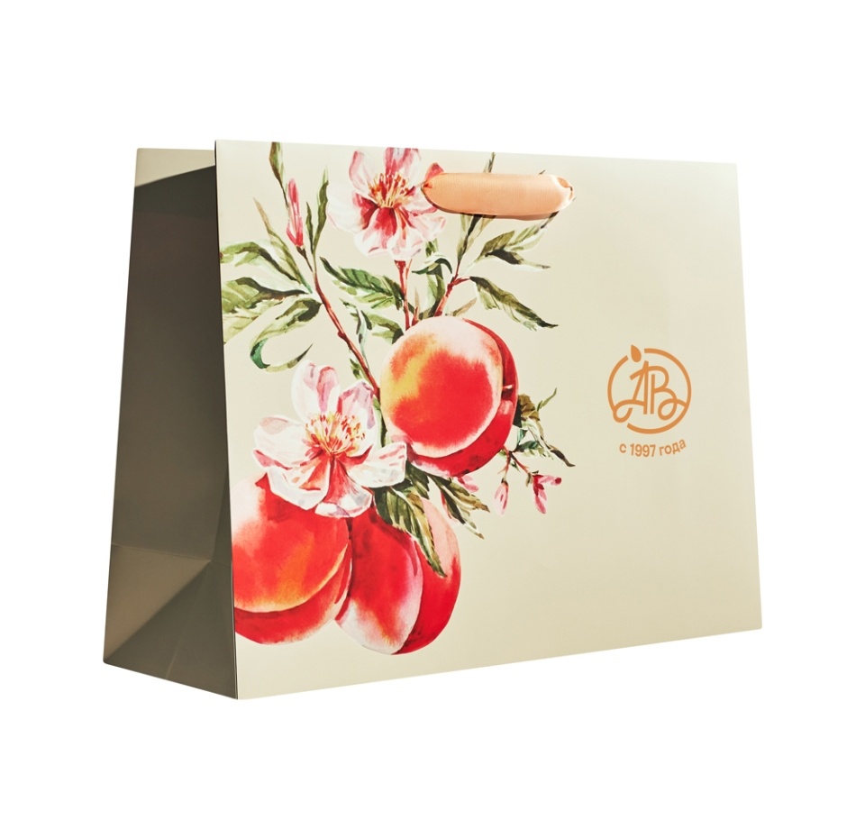 

Пакет подарочный Азбука вкуса Фруктовая коллекция Персик L 40х30х14 см