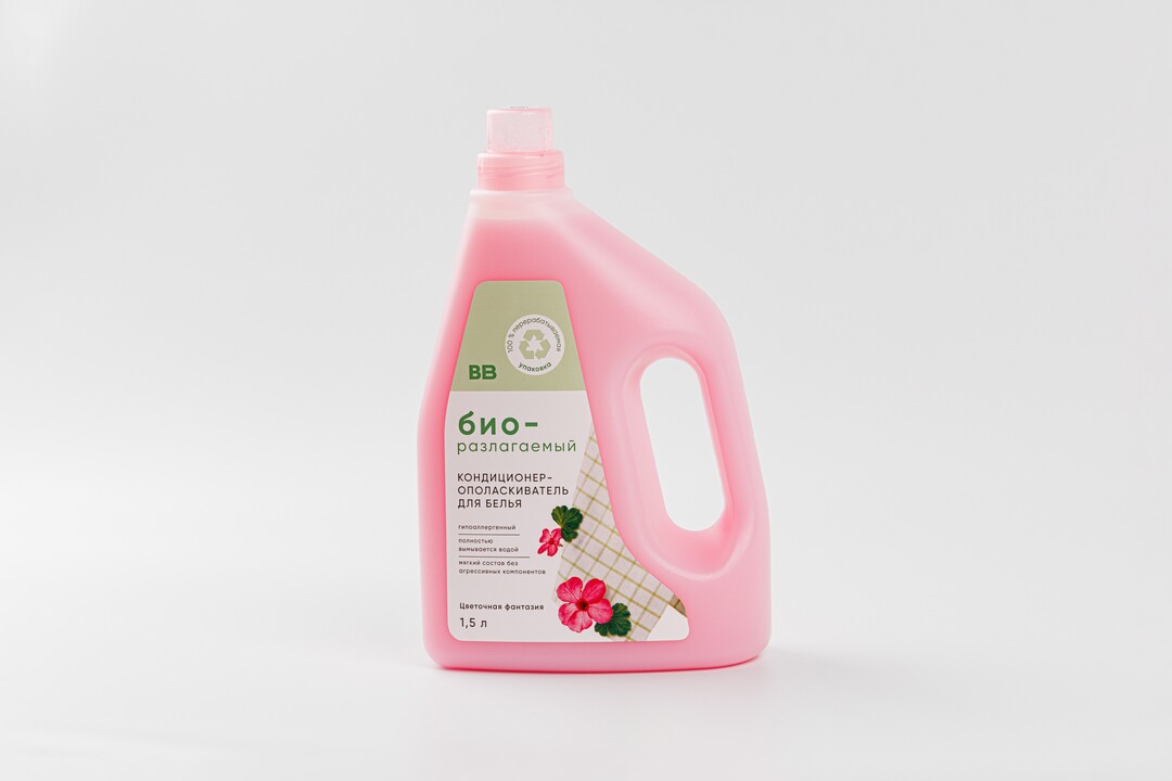 

Кондиционер-ополаскиватель для белья ВкусВилл биоразлагаемый цветочная фантазия 1.5 л